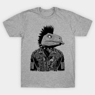 Crested Punk Velociraptor T-Shirt